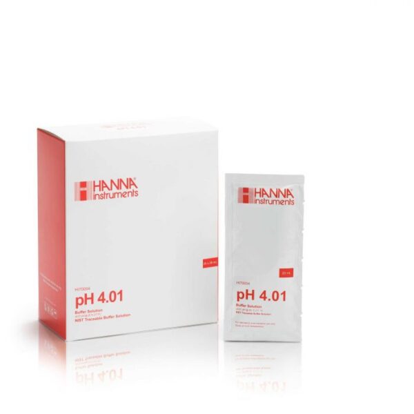 Solution d'étalonnage pH 4,01 en Sachets (25 x 20 mL) - HI70004P